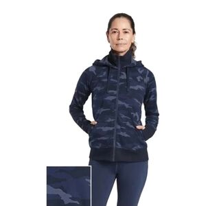 Women's Athleta Navy Camo Zip-Up Hoodie